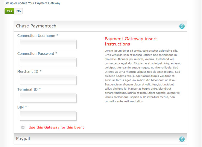 Add Your Payment Gateway